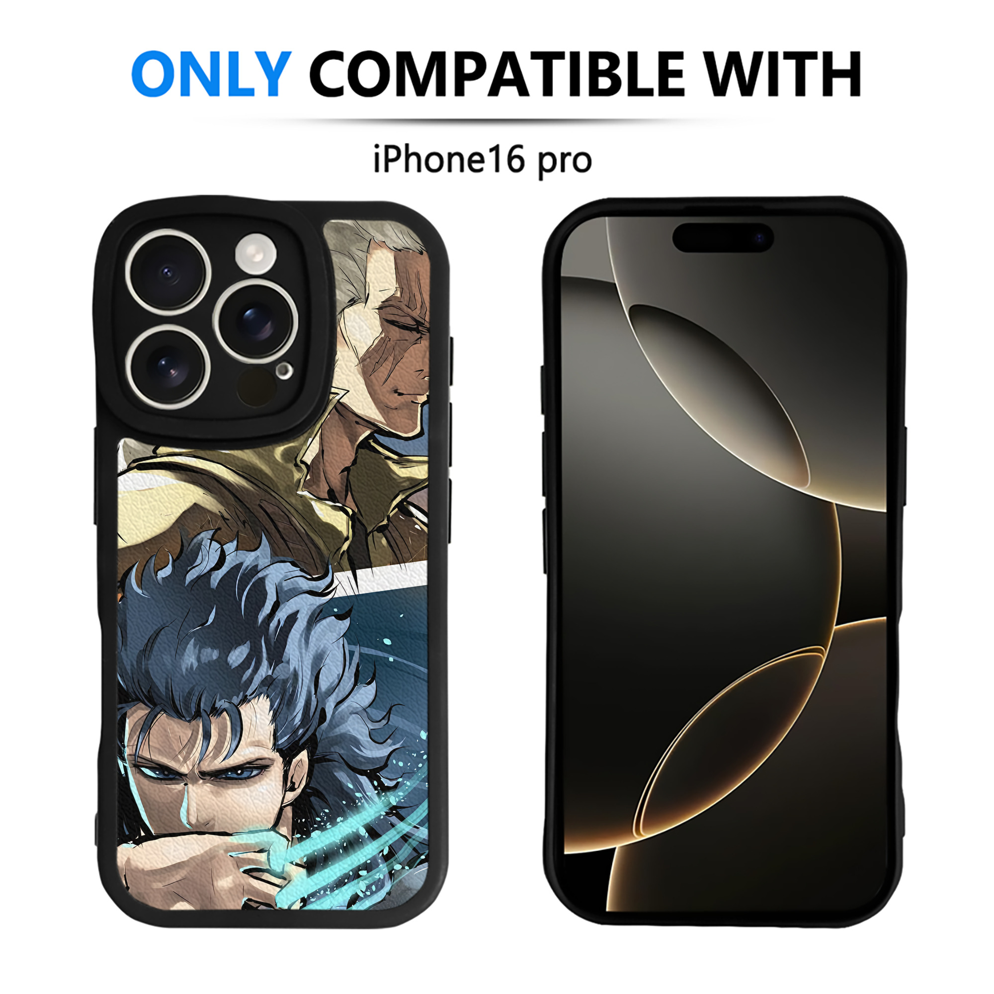 （画像用） 北斗の拳 Fist of the North Star 【iPhone 16シリーズ対応】シリコンスマホケース（レザー調） 材質：シリコン